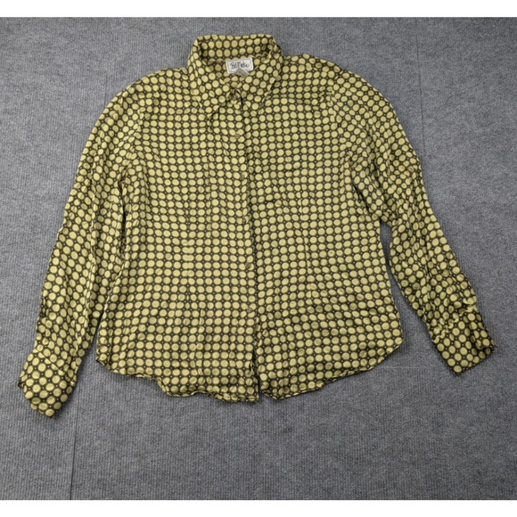 Bob Mackie Button Up Blosue Womens 14 Wearable Art Vintage 70s Geometric Retro - Picture 1 of 7